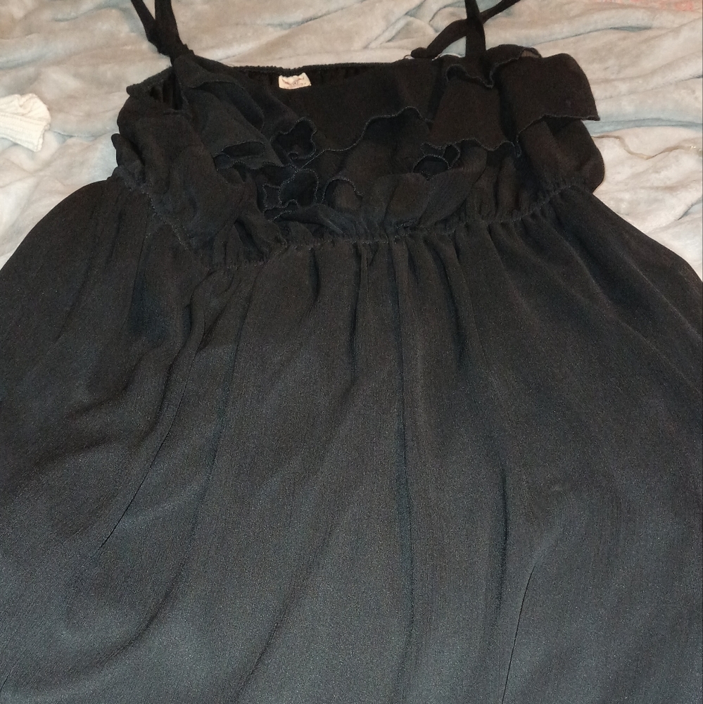 Knee length black dress